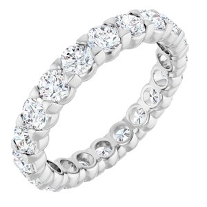 14K White Gold 1 1/2 CTW Lab-Grown Diamond Eternity Band Size 4