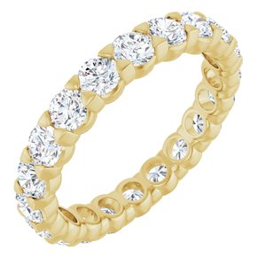 14K Yellow Gold 1 1/2 CTW Natural Diamond Eternity Band Size 4.5