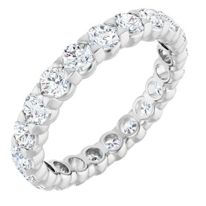 14K White Gold 1 5/8 CTW Lab-Grown Diamond Eternity Band Size 5