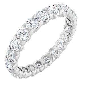 14K White Gold 1 5/8 CTW Lab-Grown Diamond Eternity Band Size 5.5