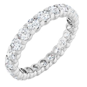 14K White Gold 1 3/4 CTW Natural Diamond Eternity Band Size 6