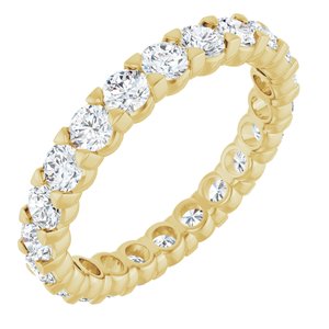 14K Yellow Gold 1 3/4 CTW Natural Diamond Eternity Band Size 6.5