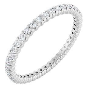 14K White Gold 3/8 CTW Lab-Grown Diamond Eternity Band Size 5.5