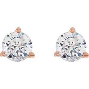 14K Rose Gold 1/2 CTW Natural Diamond Stud Earrings