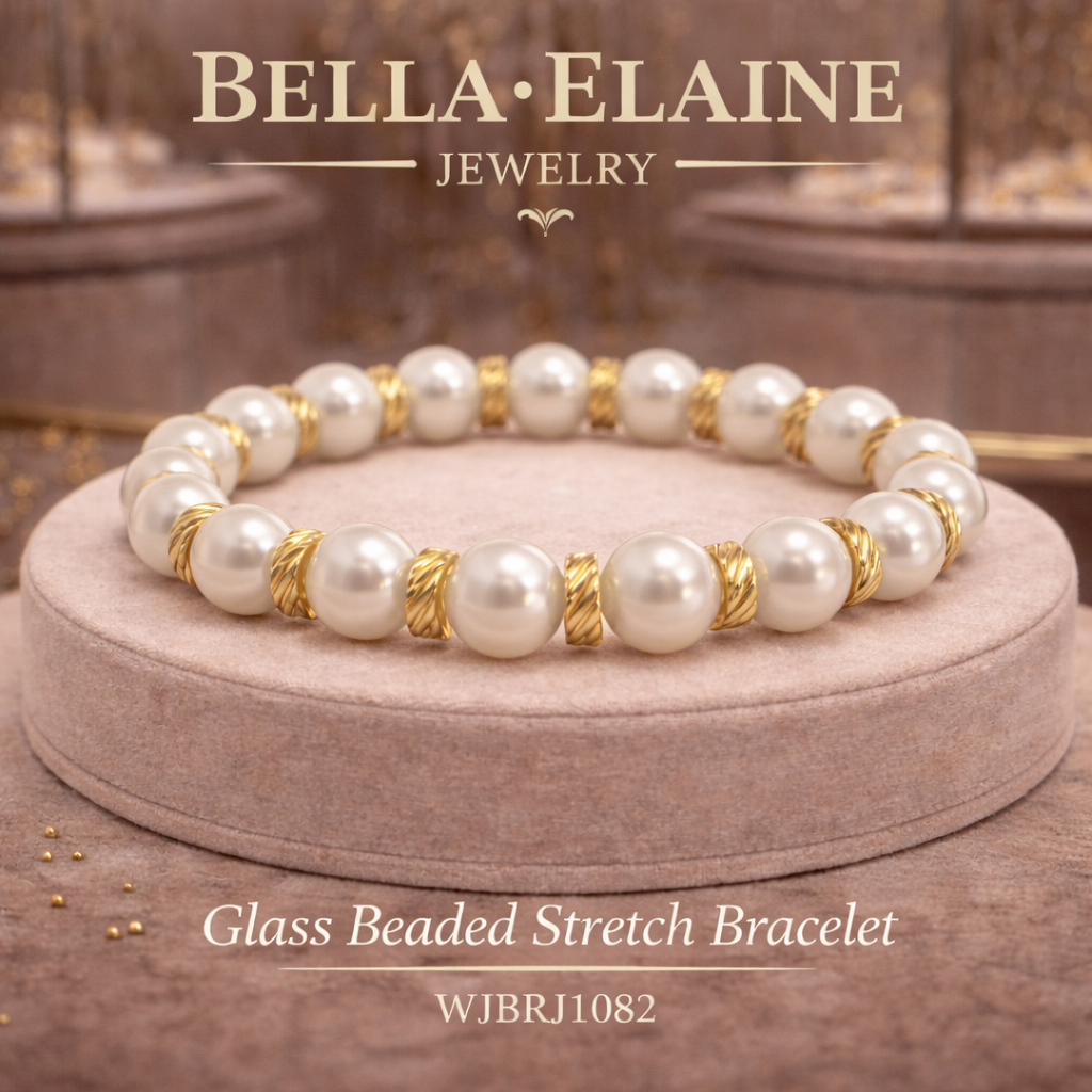 Glass Beaded Stretch Bracelet