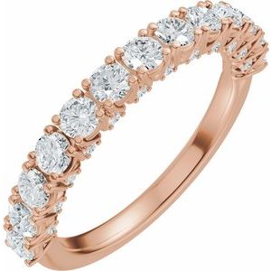 14K Rose Gold 1 CTW Natural Diamond Anniversary Band