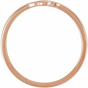 14K Rose Gold Oval Youth Cross Signet Ring