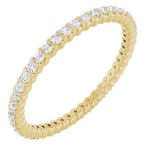 14K Yellow Gold 1/2 CTW Lab-Grown Diamond Eternity Band Size 7.5