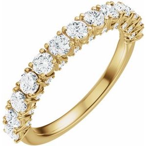 14K Yellow Gold 1 CTW Lab-Grown Diamond Anniversary Band