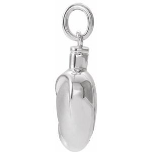 10K White Gold Heart Ash Holder Pendant