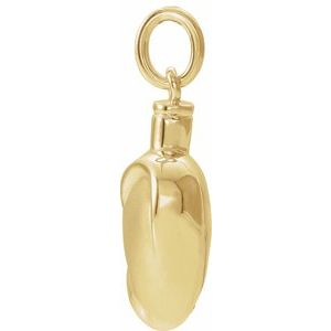 10K Yellow Gold Heart Ash Holder Pendant