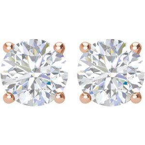 14K Rose Gold 4 CTW Lab-Grown Diamond Earrings