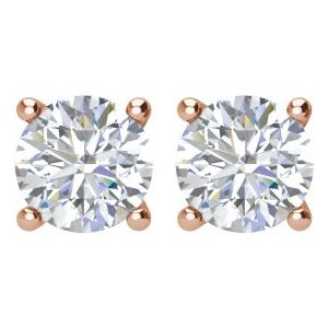 14K Rose Gold 3/4 CTW Natural Diamond Earrings