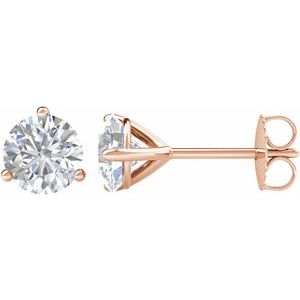 14K Rose Gold 2 CTW Natural Diamond Stud Earrings