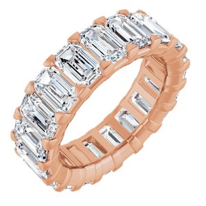 14K Rose Gold 6 CTW Natural Diamond Eternity Band Size 4
