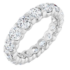 14K White Gold 2 1/3 CTW Lab-Grown Diamond Eternity Band Size 4