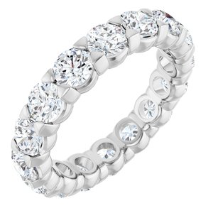 14K White Gold 2 1/3 CTW Natural Diamond Eternity Band Size 4.5