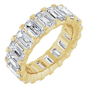 14K Yellow Gold 6 CTW Natural Diamond Eternity Band Size 4.5