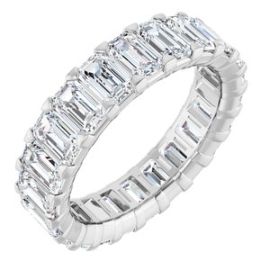 14K White Gold 6 3/4 CTW Natural Diamond Eternity Band Size 8