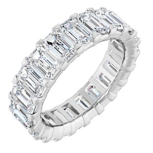 14K White Gold 6 3/4 CTW Natural Diamond Eternity Band Size 6.5