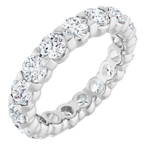 14K White Gold 2 1/2 CTW Natural Diamond Eternity Band Size 5.5