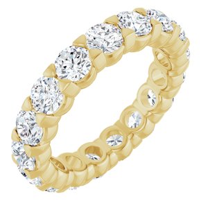 14K Yellow Gold 2 1/2 CTW Natural Diamond Eternity Band Size 5