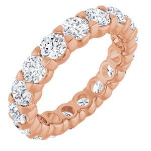 14K Rose Gold 2 1/2 CTW Natural Diamond Eternity Band Size 5