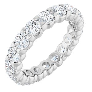 14K White Gold 2 3/4 CTW Natural Diamond Eternity Band Size 6