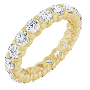 14K Yellow Gold 2 9/10 CTW Lab-Grown Diamond Eternity Band Size 7.5