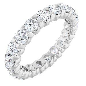 14K White Gold 2 9/10 CTW Lab-Grown Diamond Eternity Band Size 7.5