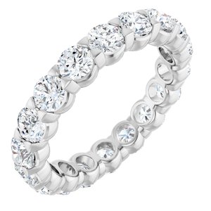 14K White Gold 2 3/4 CTW Natural Diamond Eternity Band Size 7