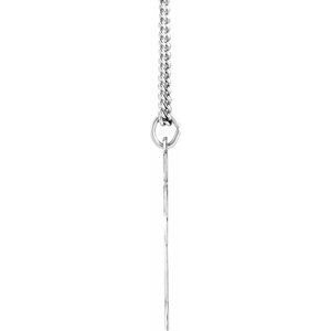 Sterling Silver Celtic-Inspired Cross 24" Necklace