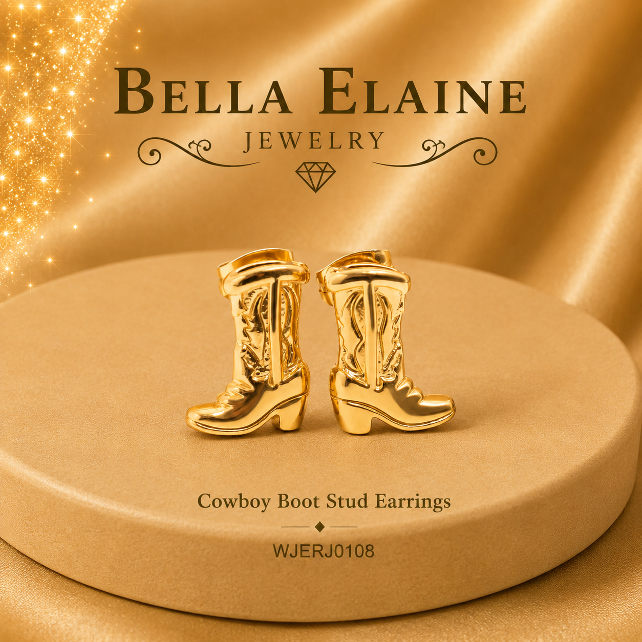 Cowboy Boot Stud Earrings