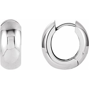 Platinum Hinged 16.75 mm Hoop Earring
