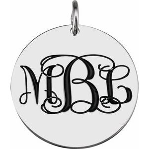 Sterling Silver Be PoshÂ® Engravable Disc Pendant