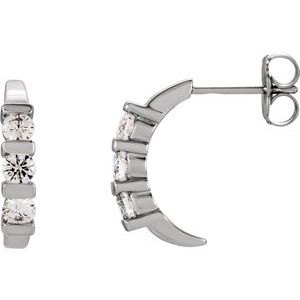 14K White Gold 1/2 CTW Lab-Grown Diamond Earrings