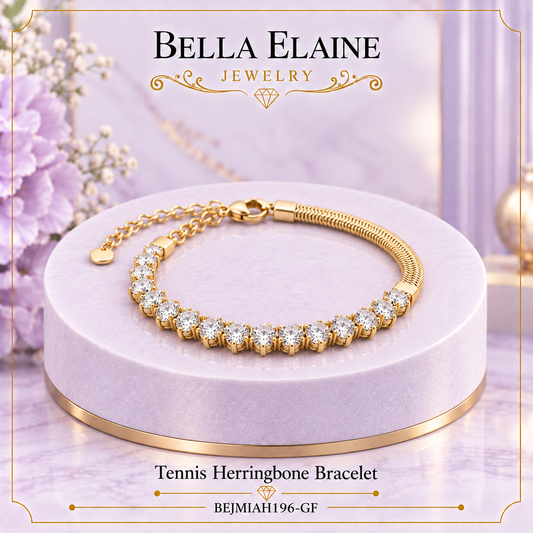 Tennis Herringbone Bracelet