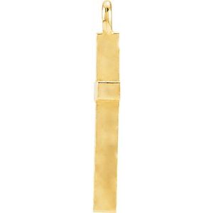 14K Yellow Gold Posh MommyÂ® Cross Dangle