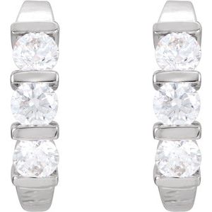 14K White Gold 1/2 CTW Lab-Grown Diamond Earrings
