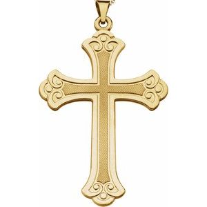 14K Yellow Gold Cross Pendant
