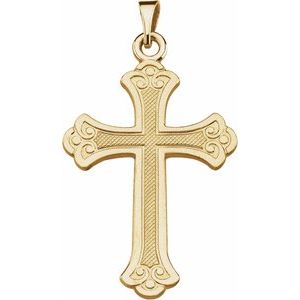 14K Yellow Gold Cross Pendant