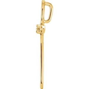 14K Yellow Gold .01 CTW Natural Diamond Cross Pendant