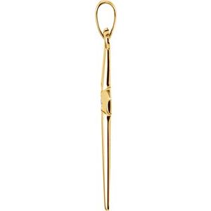 14K Yellow Gold .04 CTW Natural Diamond Cross Pendant