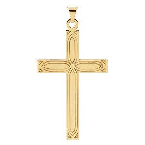 14K Yellow Gold Cross Pendant