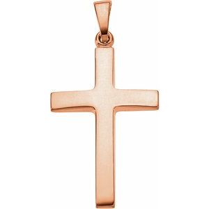 14K Rose Gold Cross Pendant