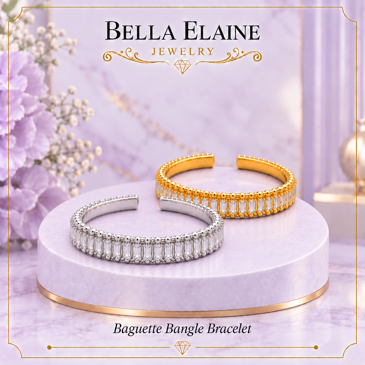 Baguette Bangle Bracelet