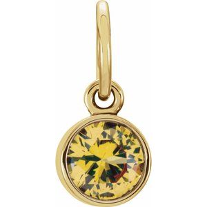 14K Yellow Posh Mommy® Imitation Citrine Charm/Pendant