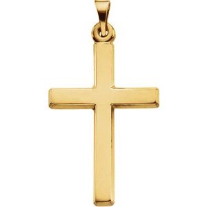 14K Yellow Gold Cross Pendant