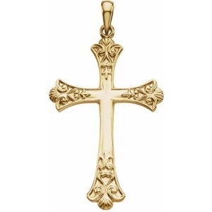 14K Yellow Gold Cross Pendant