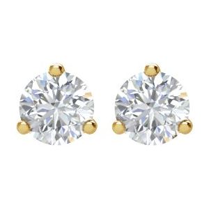 14K Yellow Gold 1 1/2 CTW Natural Diamond Stud Earrings